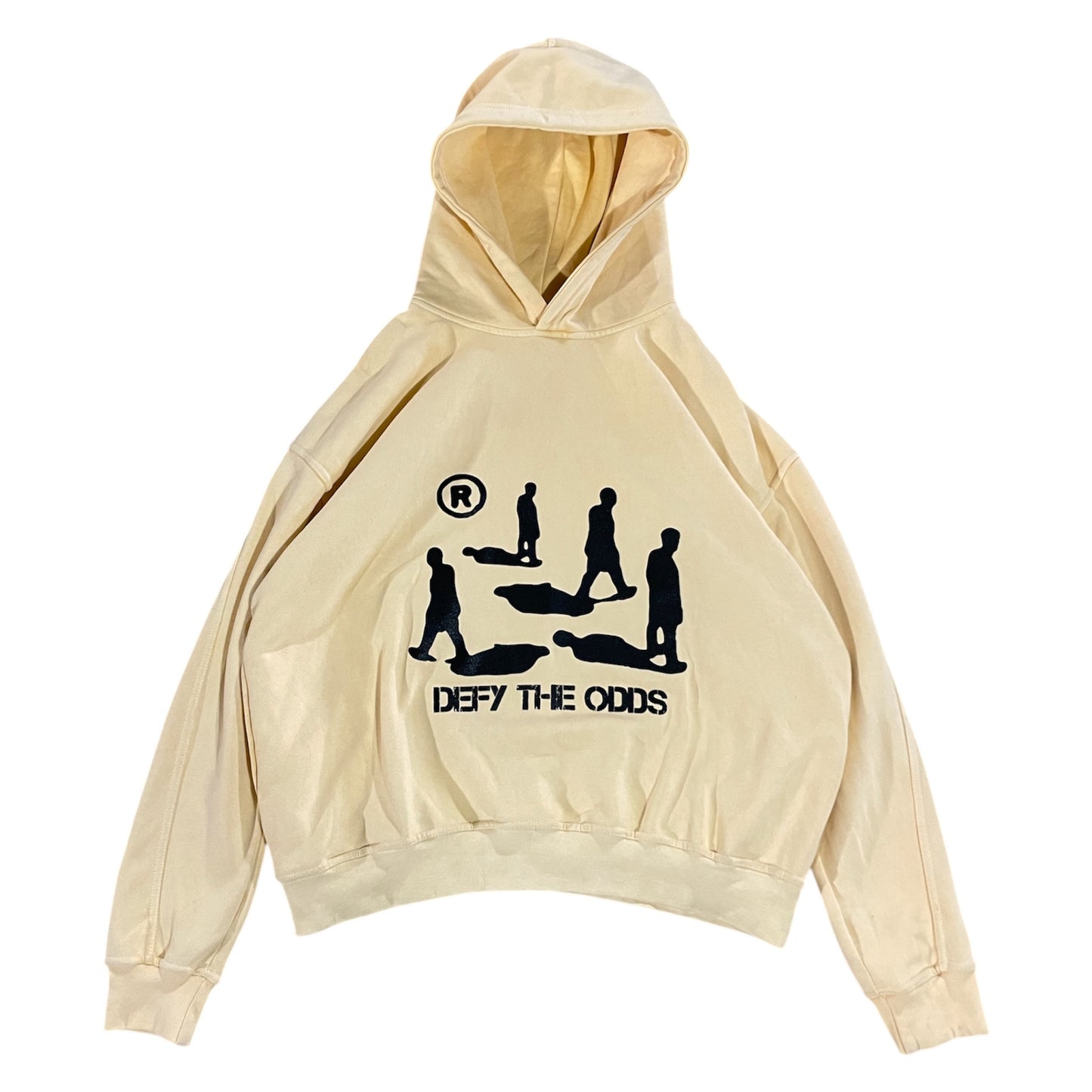 Cream Stone Washed "Restricted" Hoodie