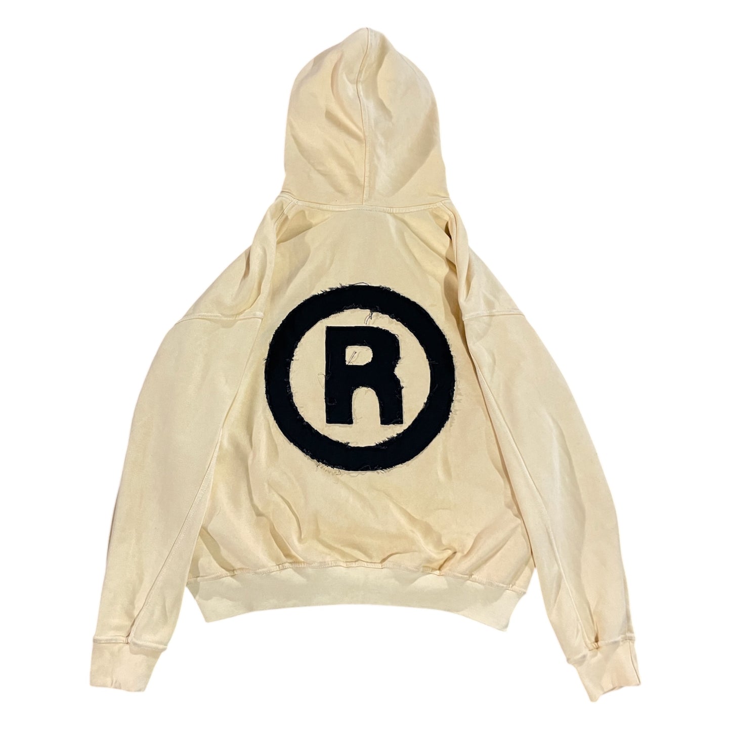 Cream Stone Washed "Restricted" Hoodie